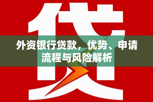 三峡外资银行贷款，优势、申请流程与风险解析