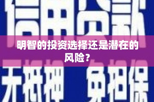 三峡明智的投资选择还是潜在的风险？