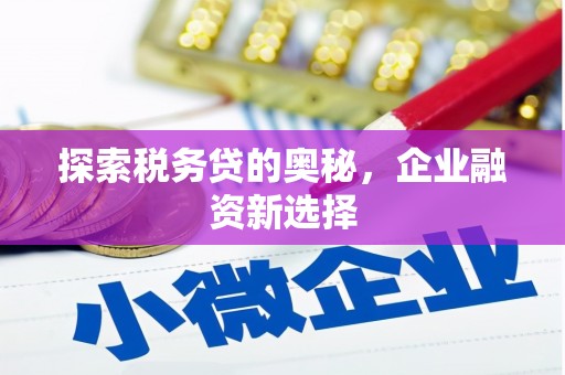 三峡探索税务贷的奥秘，企业融资新选择