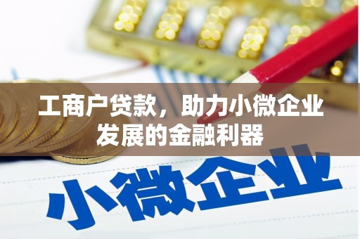 三峡工商户贷款，助力小微企业发展的金融利器