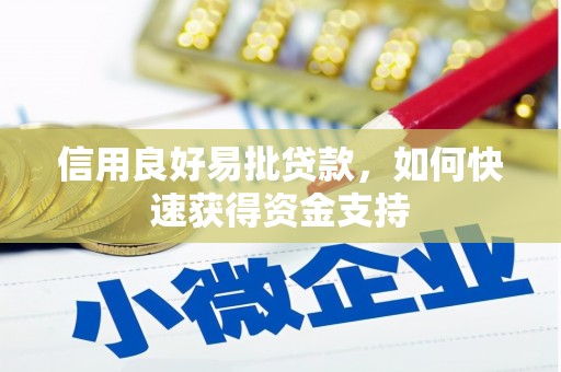 三峡信用良好易批贷款，如何快速获得资金支持