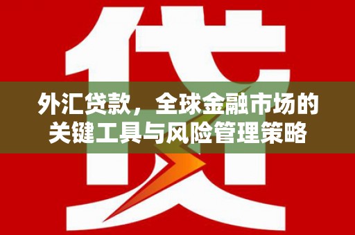 三峡外汇贷款，全球金融市场的关键工具与风险管理策略