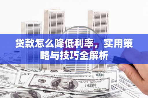 三峡贷款怎么降低利率，实用策略与技巧全解析
