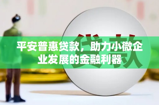 三峡平安普惠贷款，助力小微企业发展的金融利器