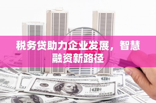 三峡税务贷助力企业发展，智慧融资新路径