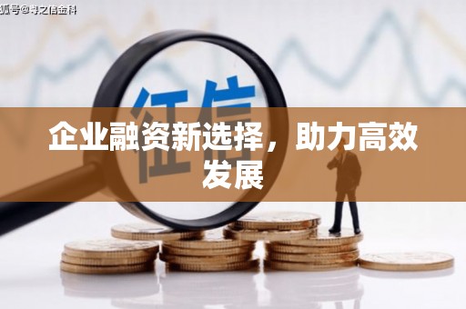 三峡企业融资新选择，助力高效发展
